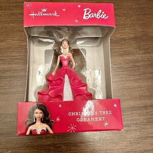 Hallmark Barbie Christmas Tree Ornament 2015 Red Dress African American Latina?